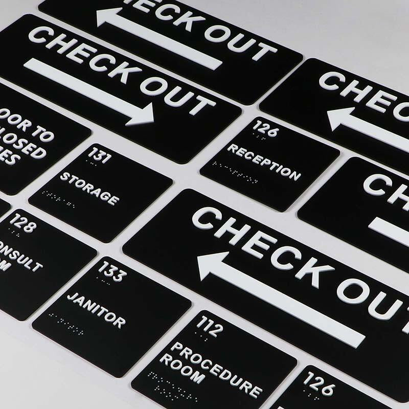 Acrylic office ADA Braille sign