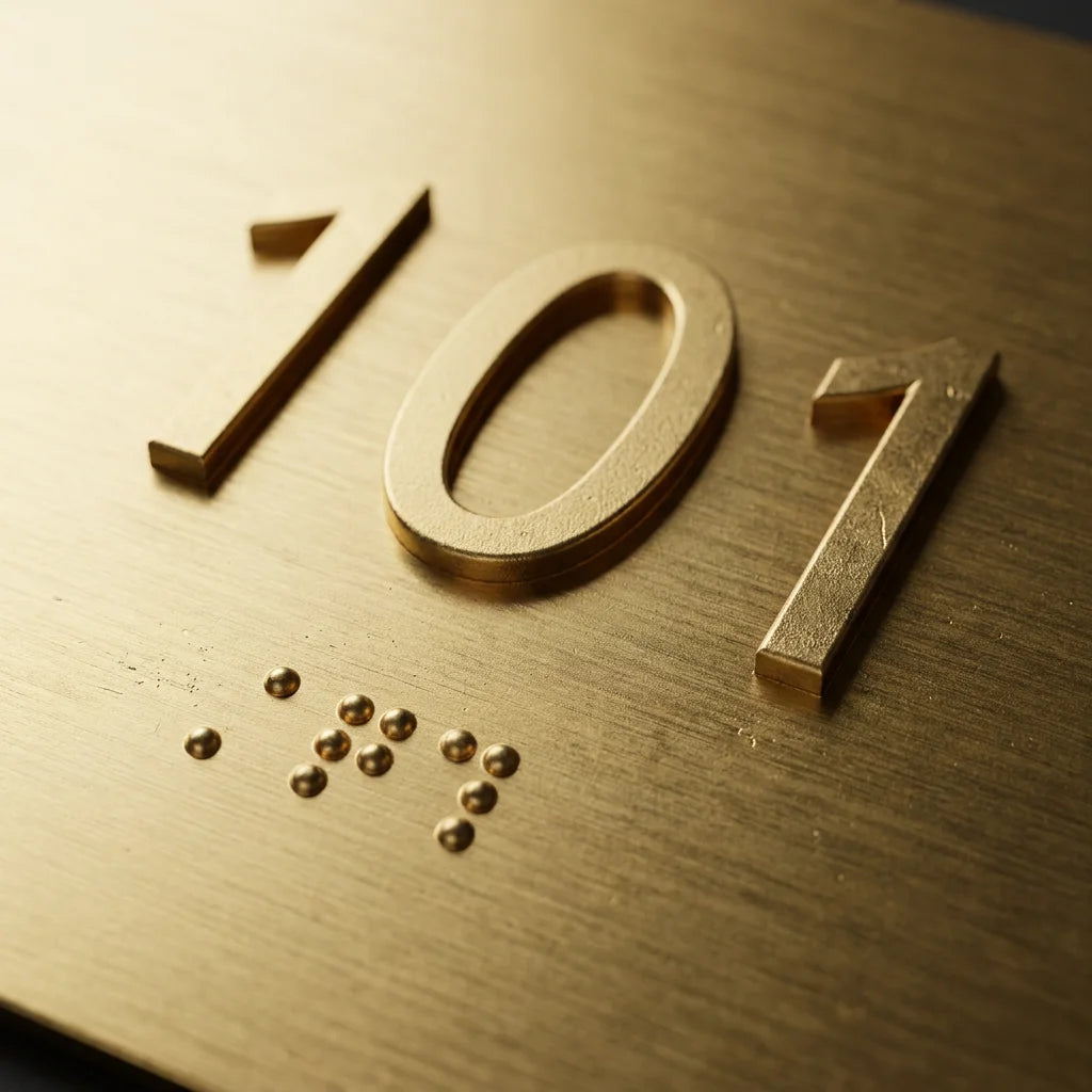 Premium Acrylic ADA Braille Room Number Signs - Grade 2 Tactile Compliant