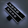 Smart Electronic Hotel Door Number Plate - Brushed Metal with LED DND/MUR Icons