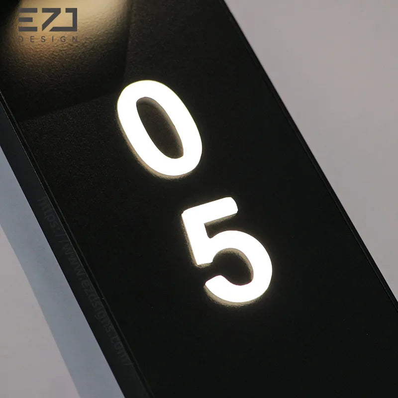 Stainless Steel Smart Hotel Door Plates - Integrated Doorbell & LED Status Signs