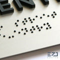 EZD Sign - Stainless steel Braille sign - B2B Hospitality Signage Manufacturer