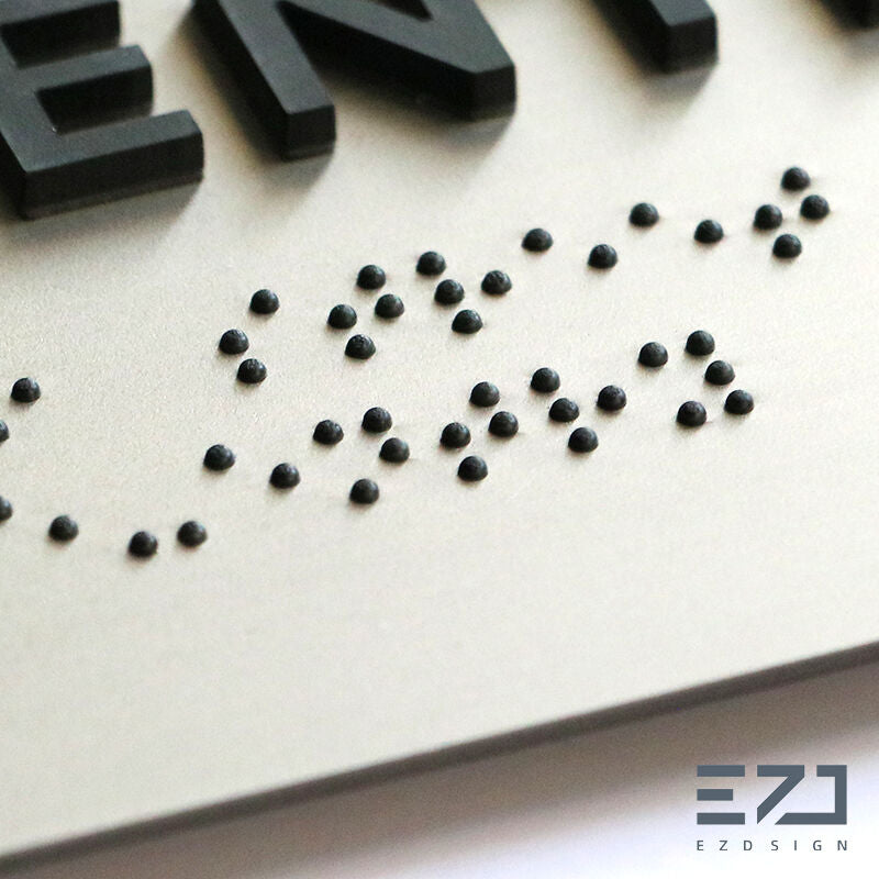 Contrast Stainless Steel Braille Signs - Hybrid Polymer Dot Wayfinding