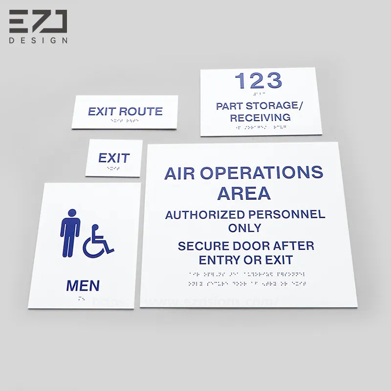 3D UV-Printed Acrylic Braille Signs - Custom Layered Tactile ADA Signage