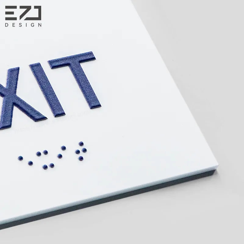 3D UV-Printed Acrylic Braille Signs - Custom Layered Tactile ADA Signage
