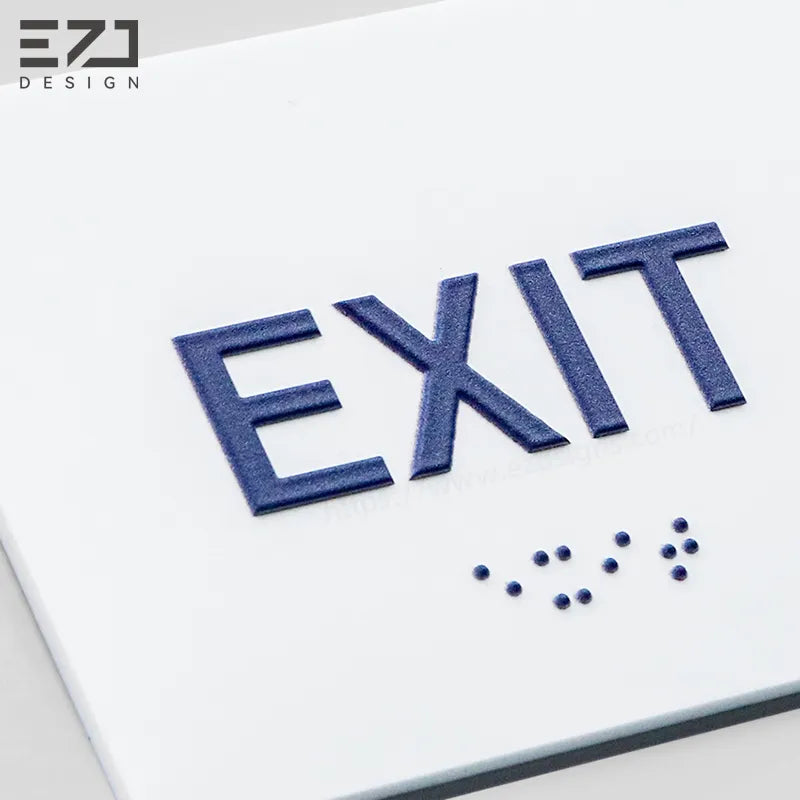 3D UV-Printed Acrylic Braille Signs - Custom Layered Tactile ADA Signage