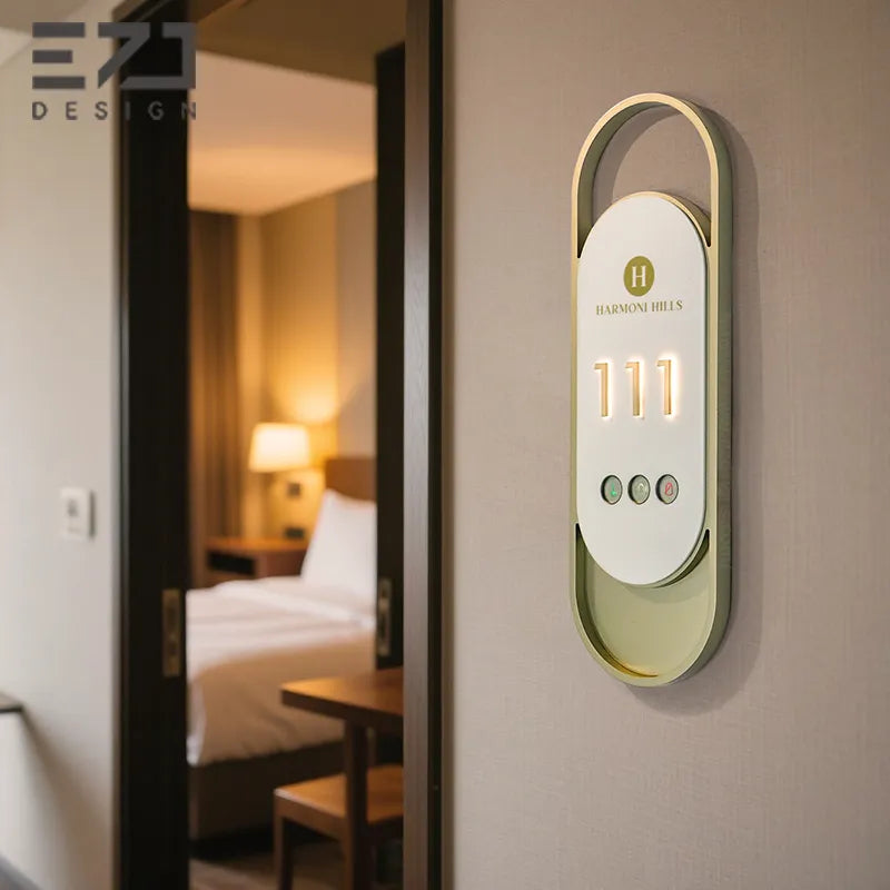 Modern Illuminated Hotel Room Signs - Aluminum Frame & Acrylic Backlit Signage
