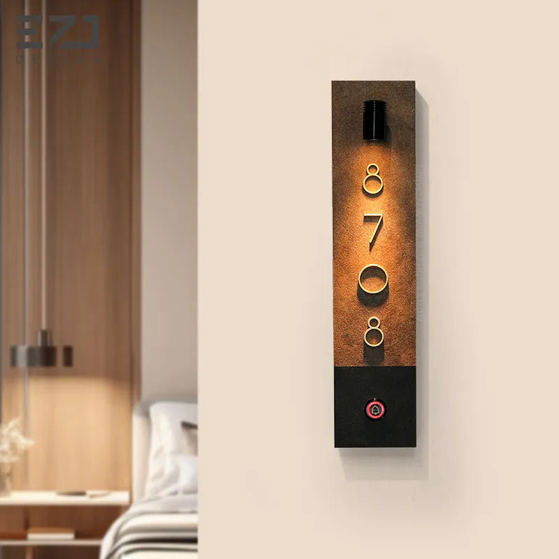Smart LED Hotel Room Identification Sign - Integrated DND/MUR & Doorbell System