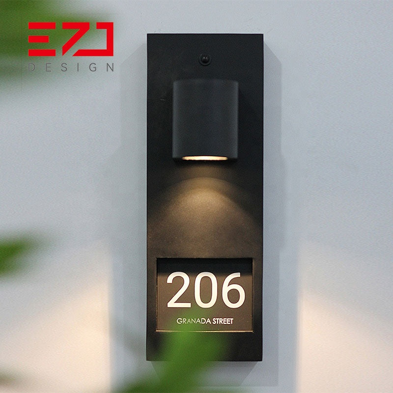 Lighted Room Number Door Plaque