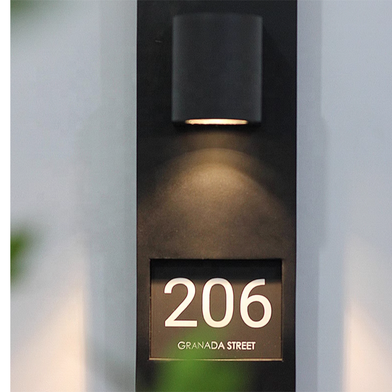 Lighted Room Number Door Plaque