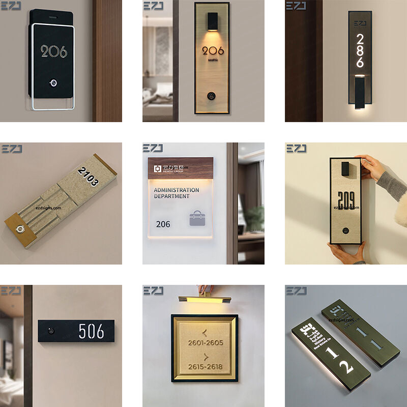 Lighted Room Number Door Plaque