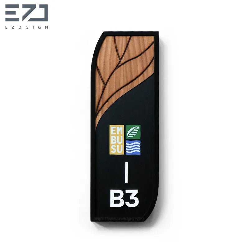 EZD Sign - Wooden Door Plate Number - B2B Hospitality Signage Manufacturer